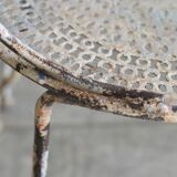 Two iron garden chairs 1950