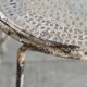 Two iron garden chairs 1950