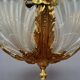 Golden bronze chandelier in Louis XVI style. 12 light points.