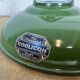 Suspension industrielle en émail vert de Coolicon, années 1950