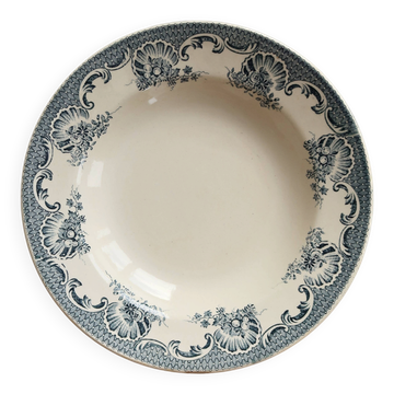 Vintage hollow plate Lavallière - Moulin des Loups - Floral rim