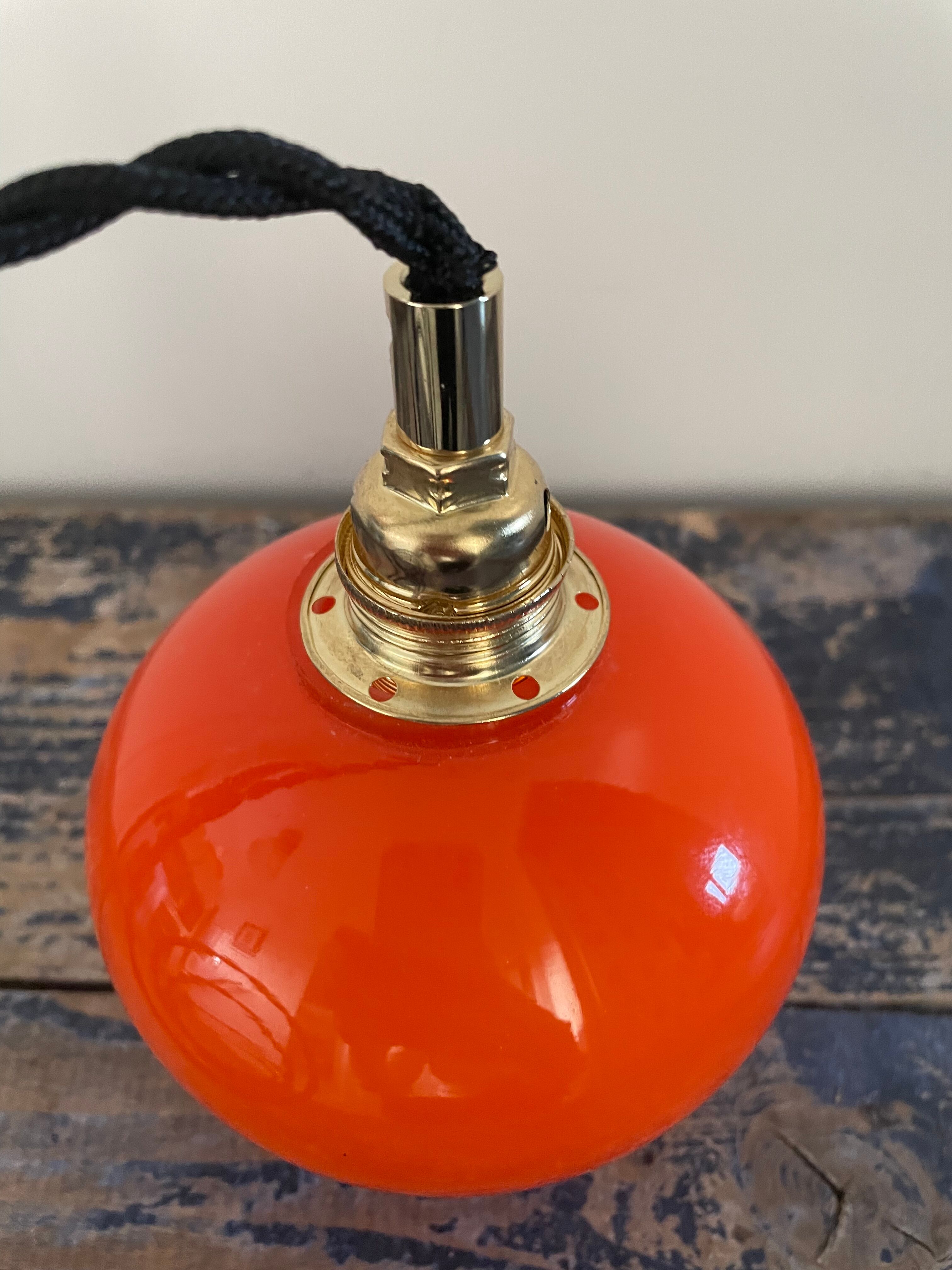 Vintage lamp in orange