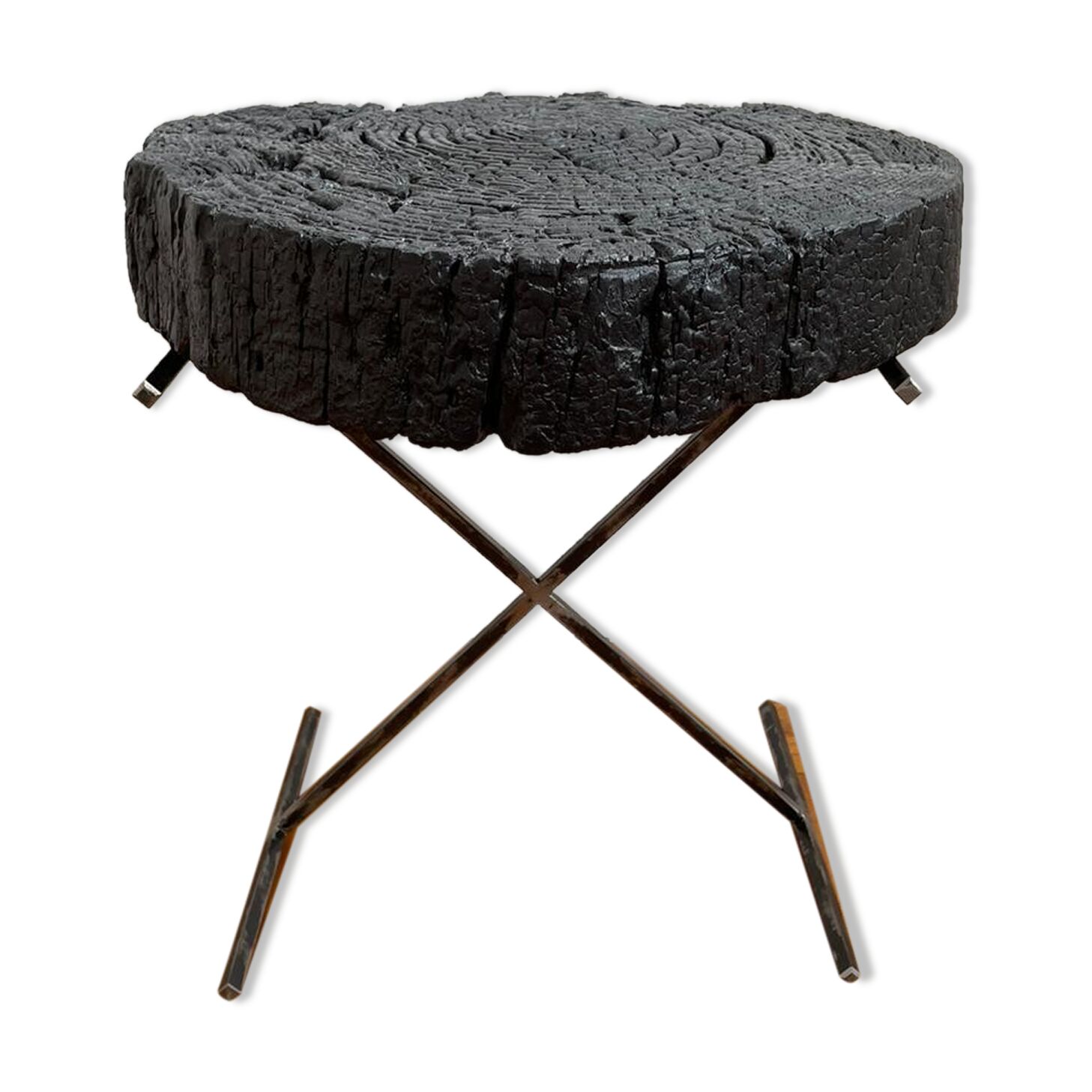 Table d'appoint bois brulé Maud Supplies
