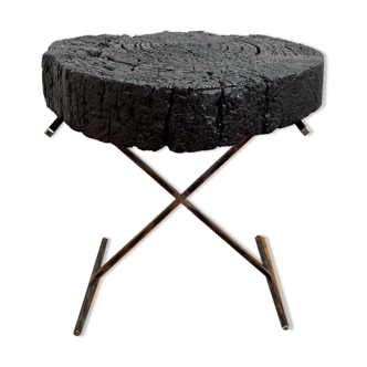 Table d'appoint bois brulé Maud Supplies