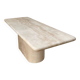 Large Thick Rectangle Travertine Dining Table by My Habitat Design