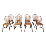 Ensemble de 8 chaises de salle à manger vintage Ercol, années 1950