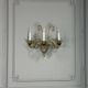 Venetian wall light in gilded Murano glass, circa 1940, set of five available.