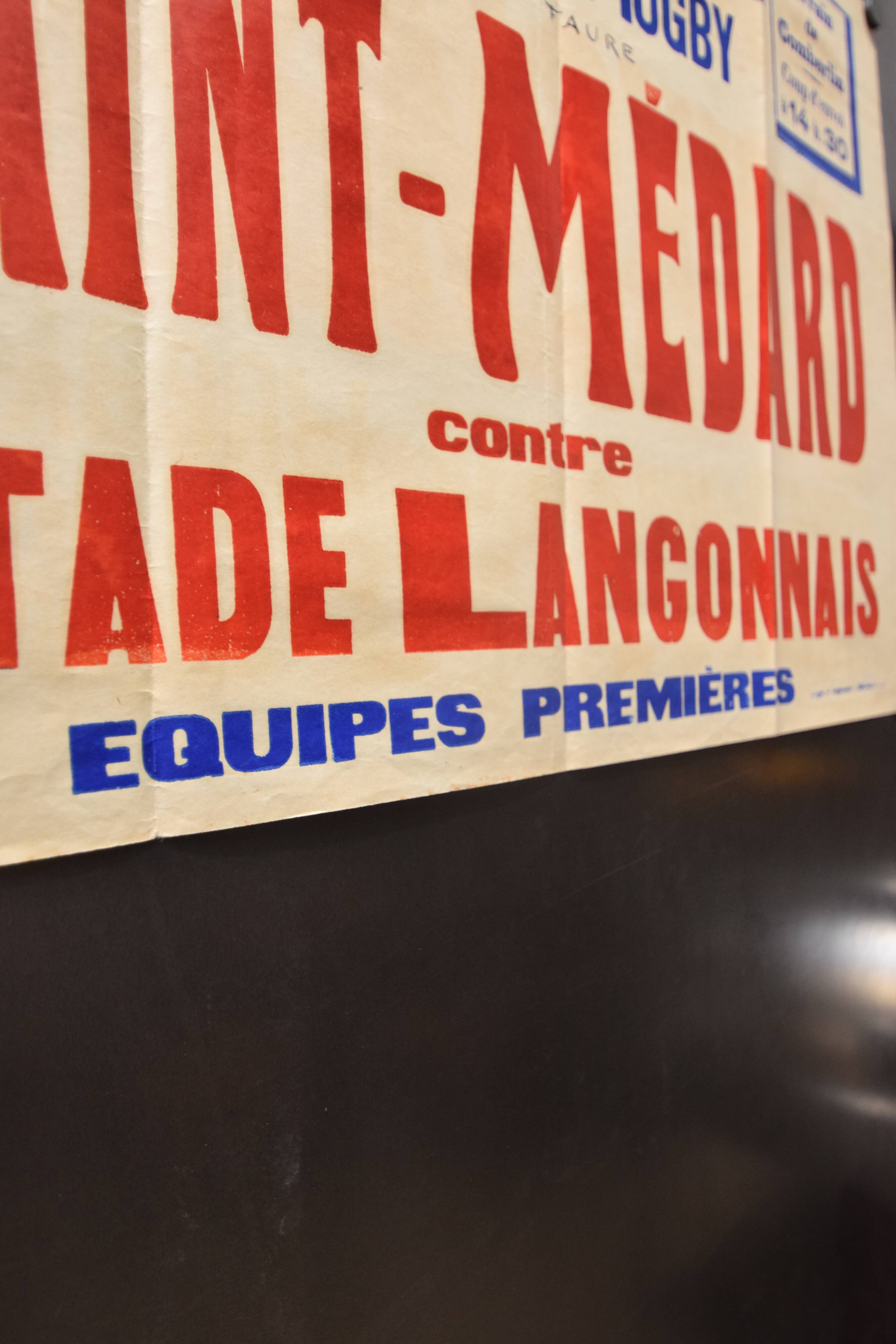 "Rugby Match" poster, City of Langon 1930