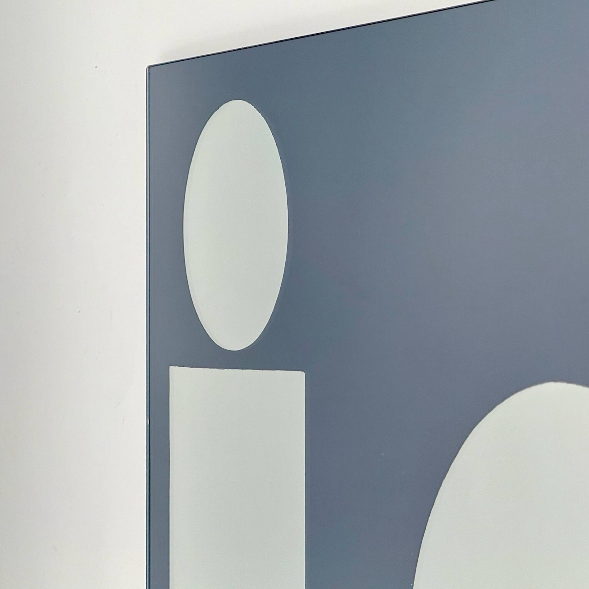 IO typographic mirror by Giuseppe Raimondi, 1970s