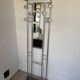 Vintage brushed aluminium coat rack from the 1950s.