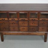 Antique German Oak Haberdashery Shop Cabinet, 1920/30s