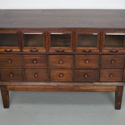 Antique German Oak Haberdashery Shop Cabinet, 1920/30s