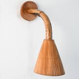 Organic Rattan with Cone Shade Wall Lamp