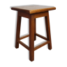 Old square stool in solid wood