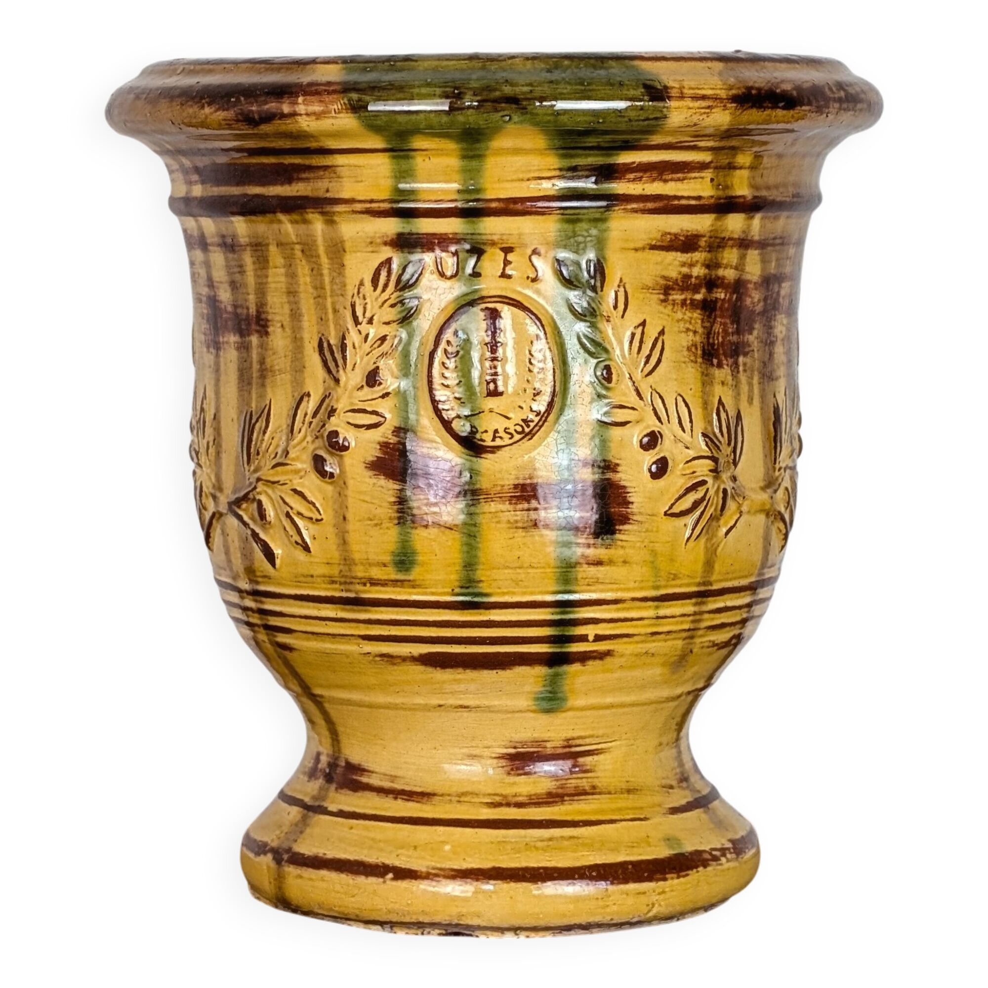 Uzes glazed earthenware planter