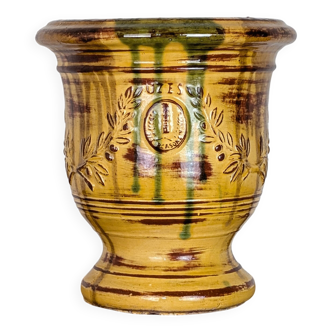 Cache-pot en terre vernissée Uzes
