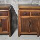 Lot de 2 tables de chevet chinoises, homme et femme vintage