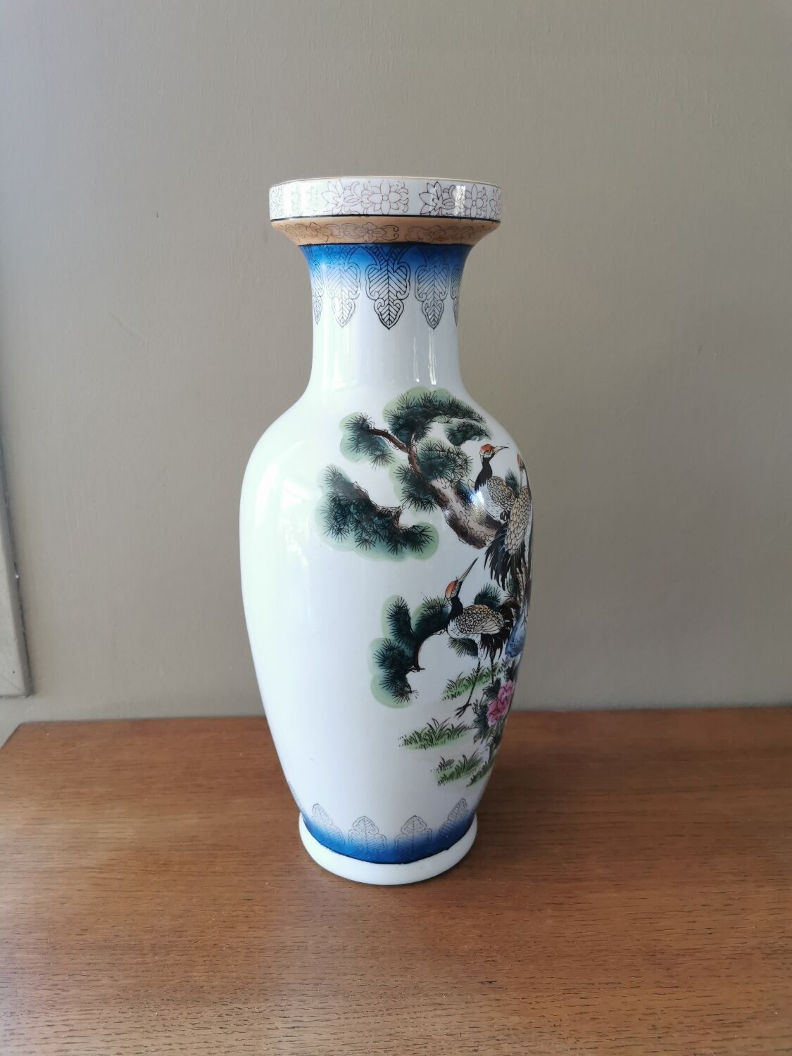 Vintage ceramic vase Asian decor