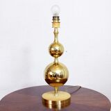 Beautiful brass and leather table lamp