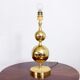 Beautiful brass and leather table lamp