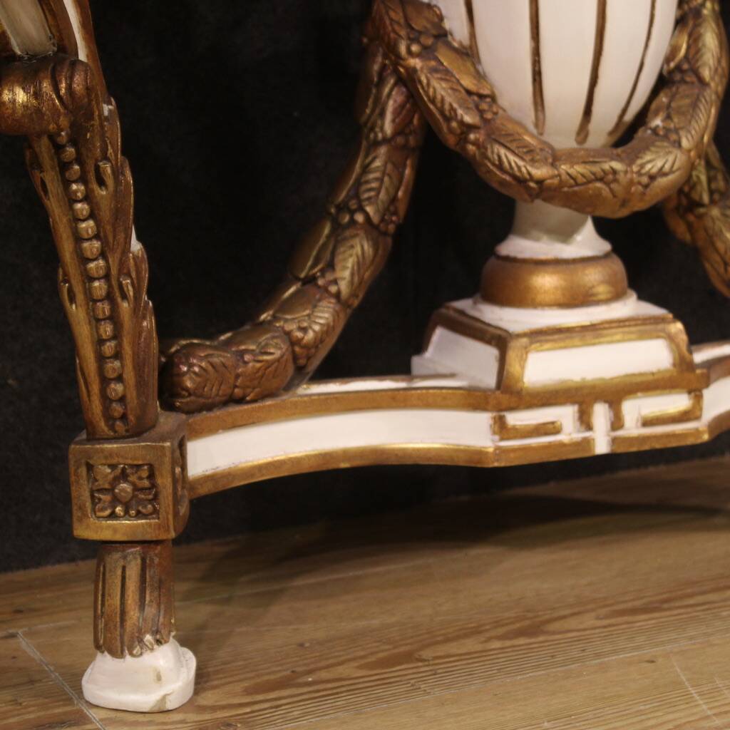 French lacquered and painted console in Louis XV style