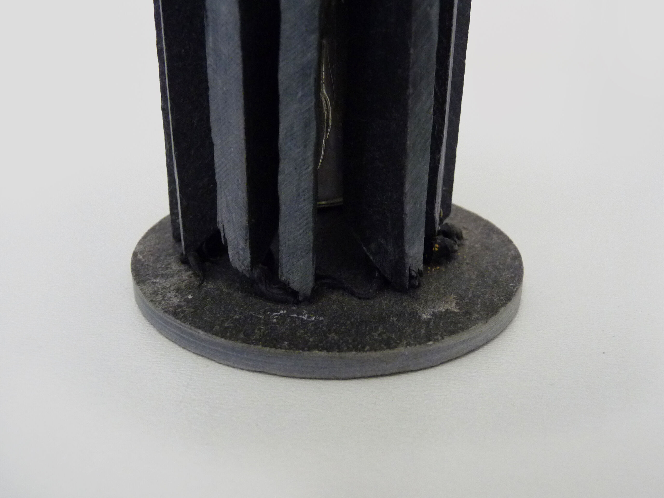 Brutalist vase, slate soliflore and glass