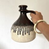 Vase en céramique Fat Lava west germany années 70