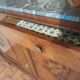 Antique two-body buffet in carved wood - marble top - very good condition