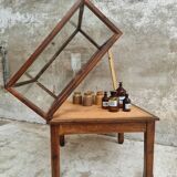 Old display cabinet shop display case or museum cabinet