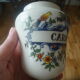 Old apothecary jar in pewter and porcelain