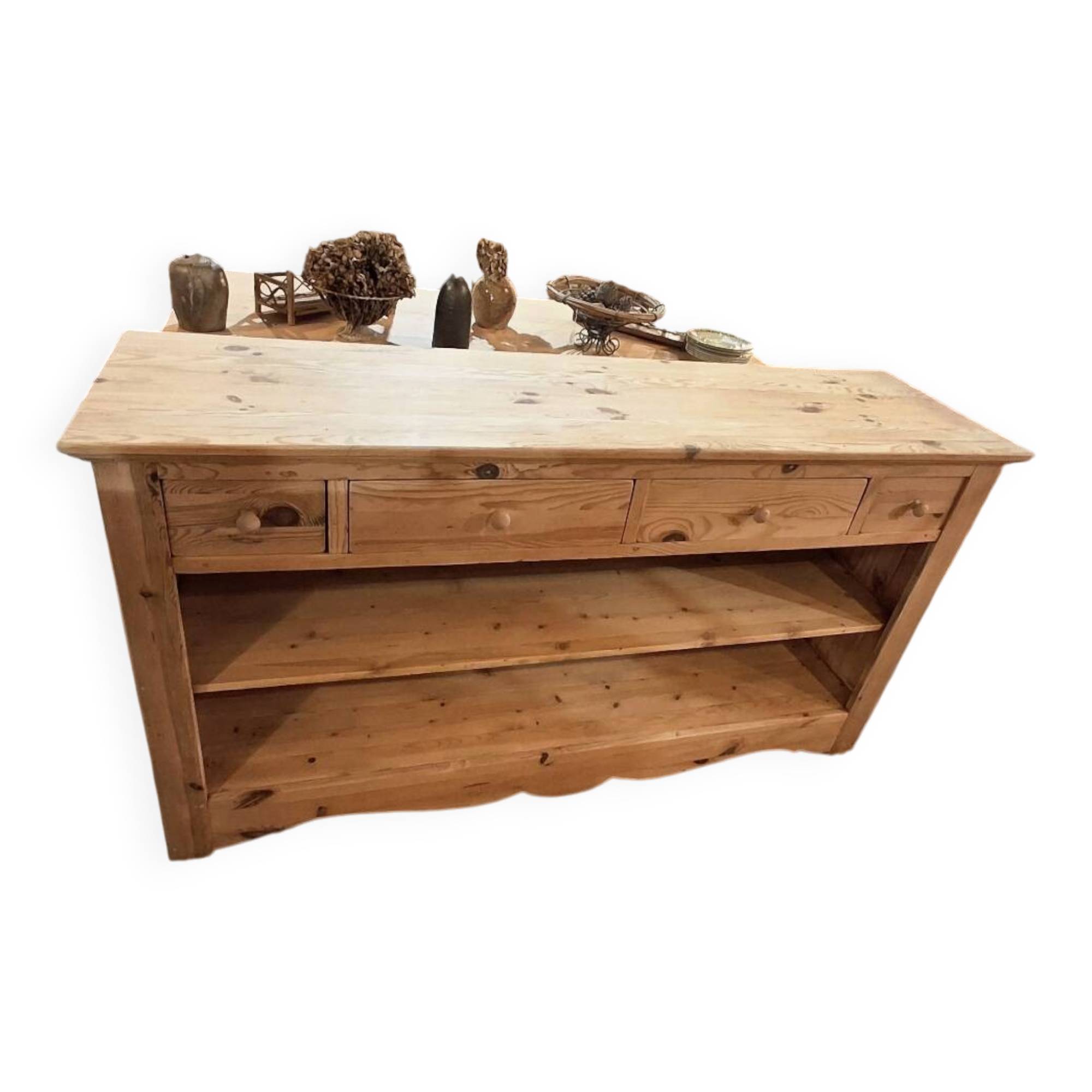 Open buffet in fir wood