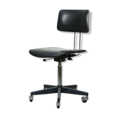 Chaise pivotante vintage de bureau en noir de Stol