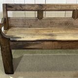 Rustic chestnut bench from the late 19th century.