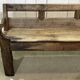 Banc rustique en châtaignier fin XIXème