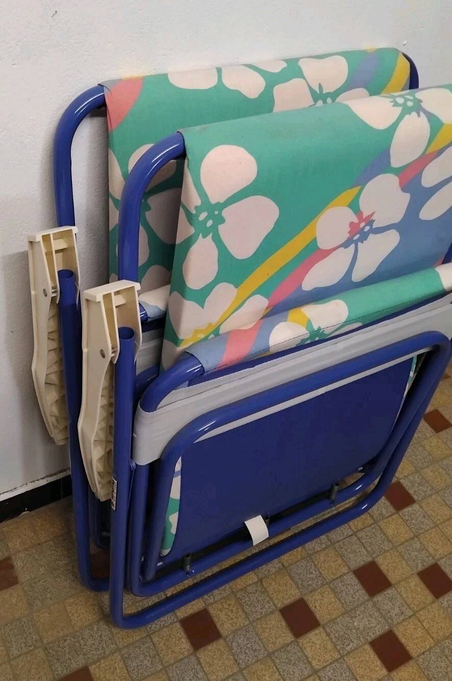 Pair of Vintage Lafuma Folding Camping Chairs