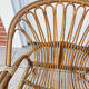 Vintage shell rattan armchair
