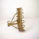 Half-moon rattan shelf and coat holder