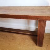 Solid wood farm bench