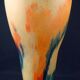 Pair of Art Deco vases in multi-layered glass with an abstract, colorful marbled effect