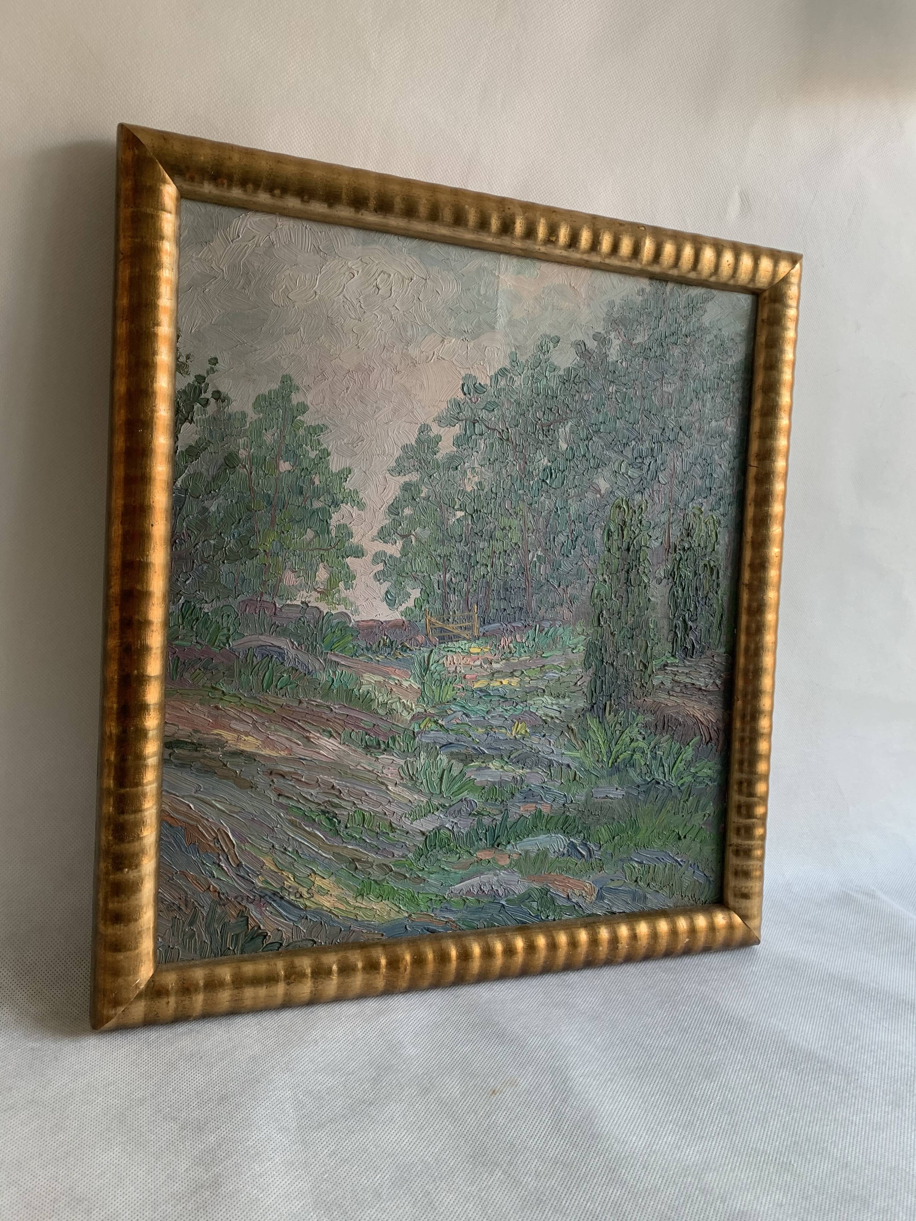 Peinture à l’huile de paysage 1920