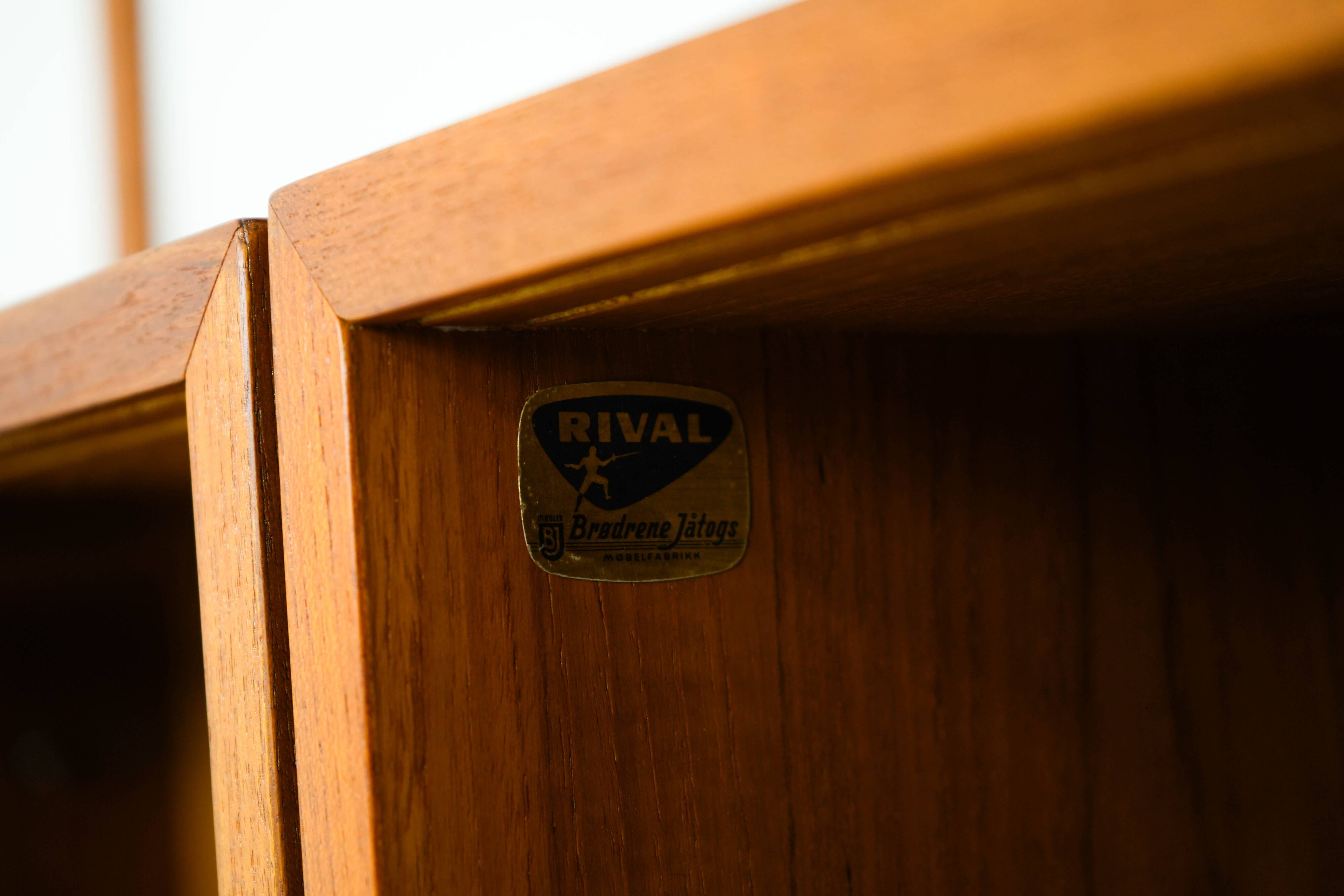 Teak modular shelving by Kjell Riise, Norway, 1960s