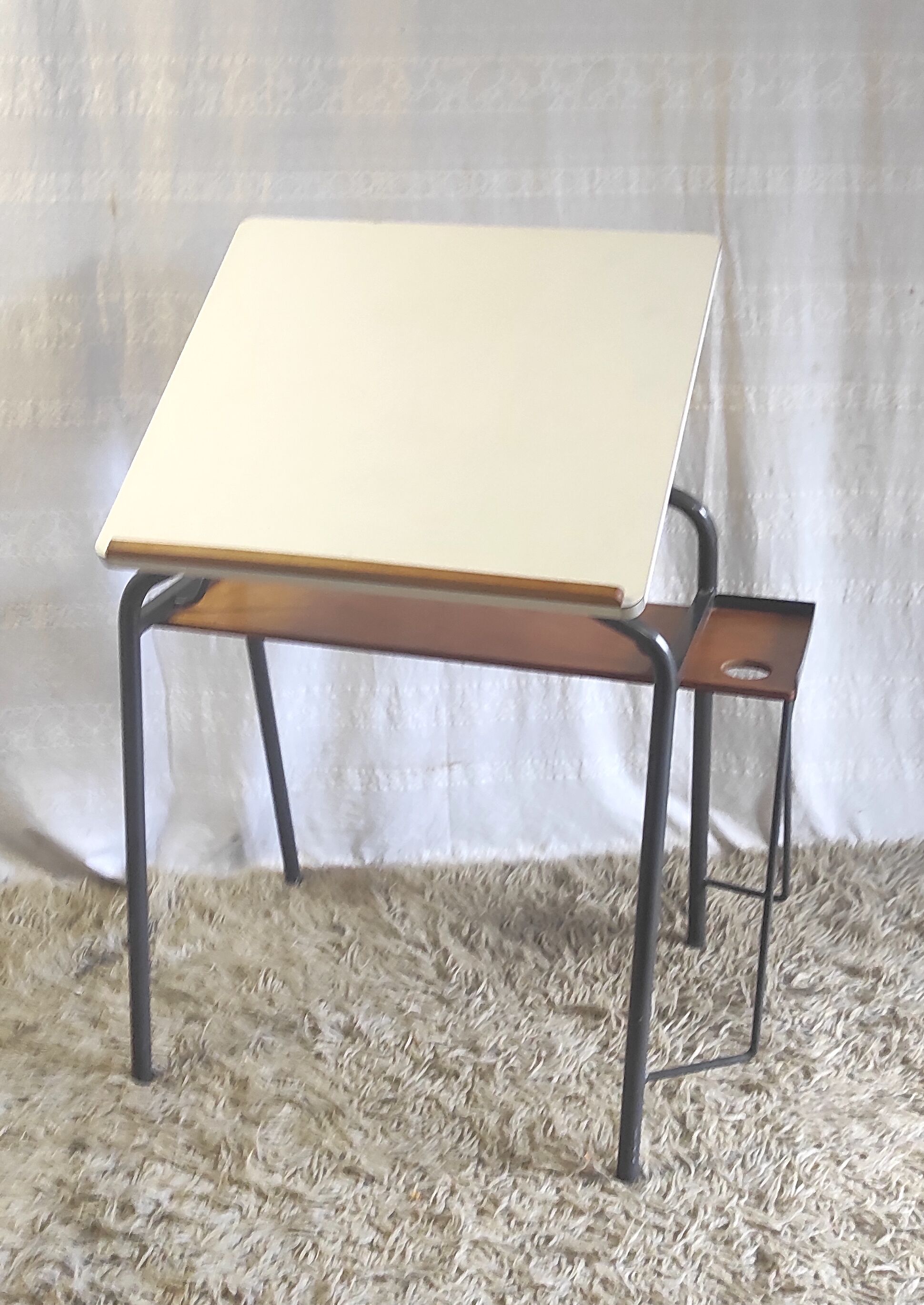 Desk, drawing table in wood and metal – 60s/70s