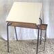 Desk, drawing table in wood and metal – 60s/70s