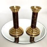 Pair of brass candlesticks