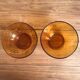 Duo de bols en verre ambré