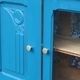 Renovated antique sideboard – Petrol blue V33 – Vintage / Art Deco style