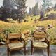 Pair of vintage brutalist armchairs from the 1960s.