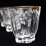 9 vintage french aperitif glasses