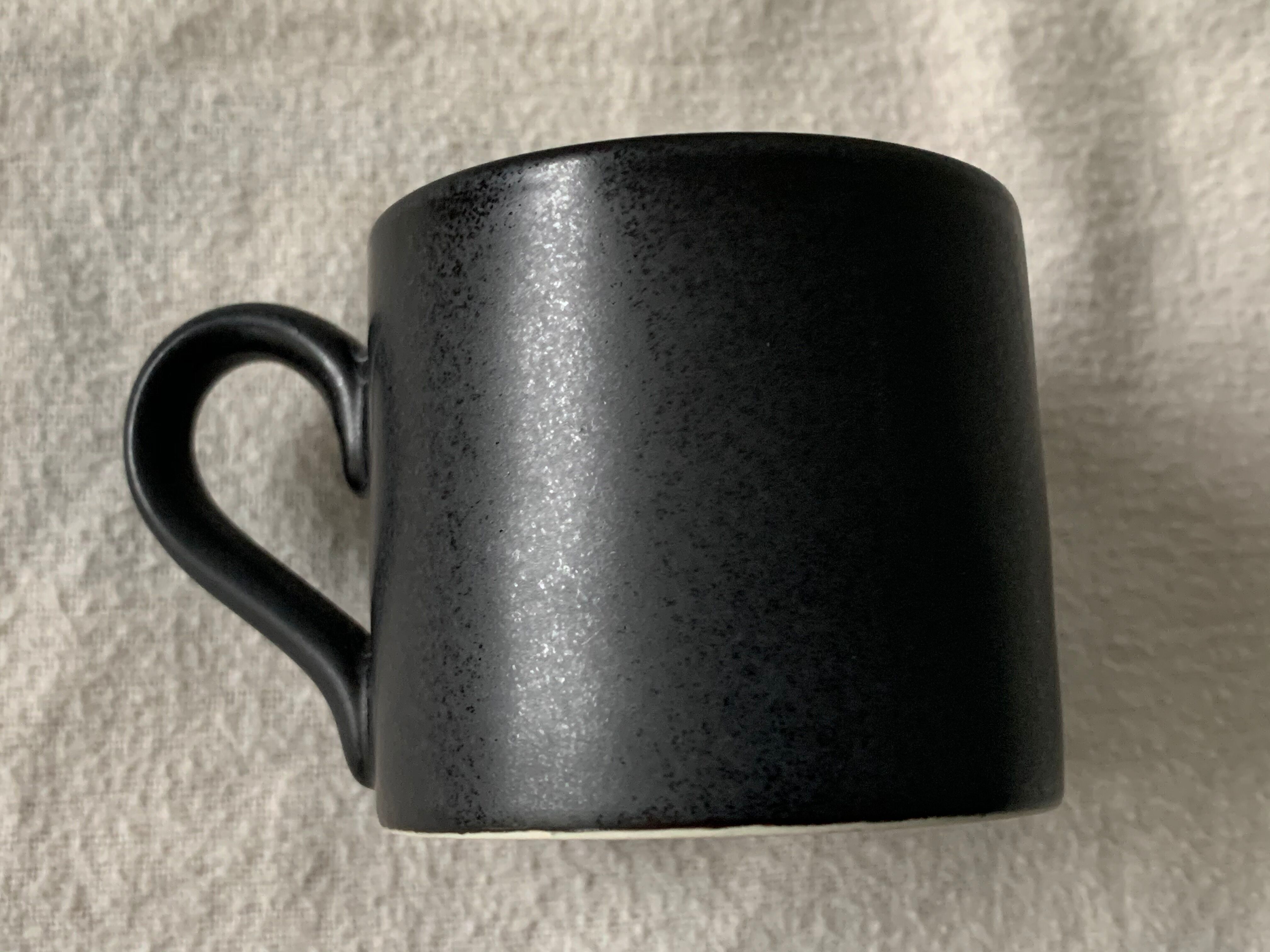 2 cups and 2 subseed scraffito ceramic cups for Habitat Japan, 1970