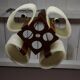 Chandelier vintage 1960 teak Scandinavian design